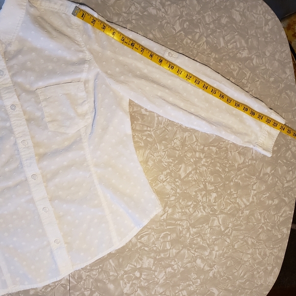 Jones New York Swiss Dot Shirt - size L - Picture 9 of 11